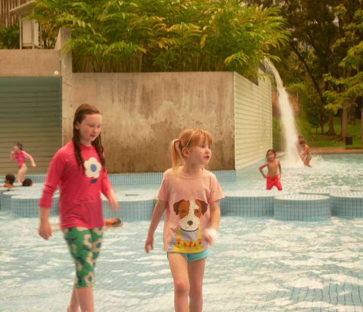 Round the world with my family in KLCC park